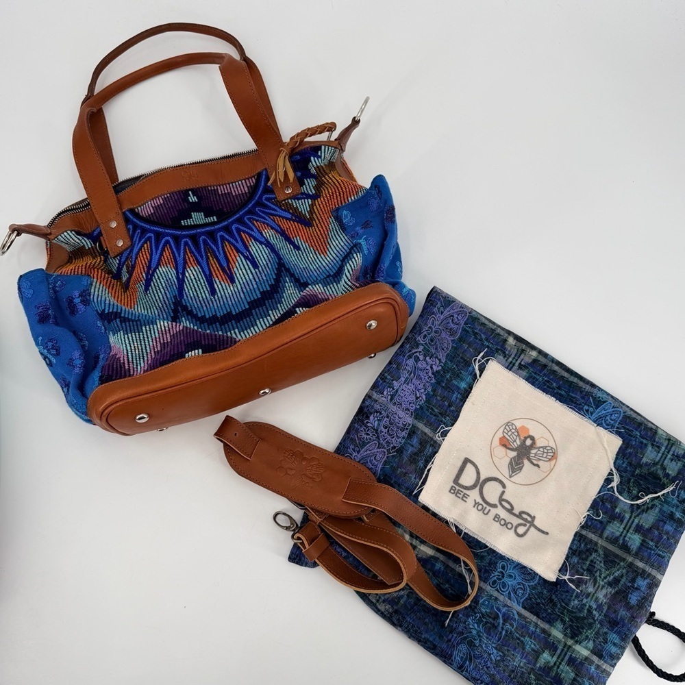 DC Bags medium bumblebee bag blue moons/brown leather